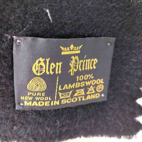 グレンプリンス Glen Prince スコットランド製 LAMBSWOOL フリンジマフラー レディース