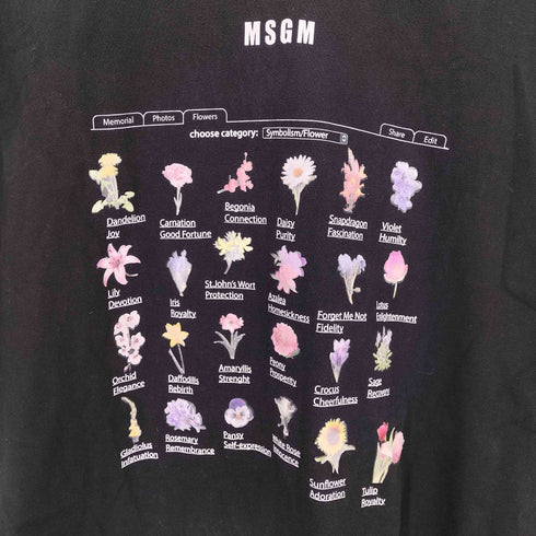エムエスジーエム MSGM フラワープリントカットソー レディース import:XS