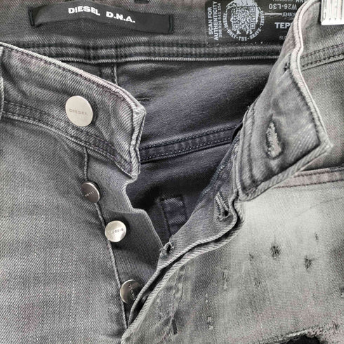 ディーゼル DIESEL tepphar ダメージ加工スキニーデニムパンツ メンズ 26/30