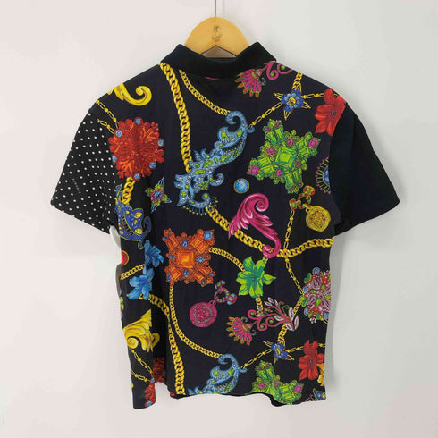 ジャンニヴェルサーチ GIANNI VERSACE 総柄デザイン S/S ポロシャツ メンズ