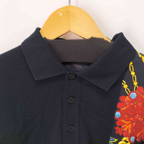 ジャンニヴェルサーチ GIANNI VERSACE 総柄デザイン S/S ポロシャツ メンズ