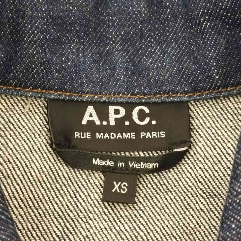 アーペーセー A.P.C. 2nd型 リジッドデニムトラッカージャケット メンズ import:XS