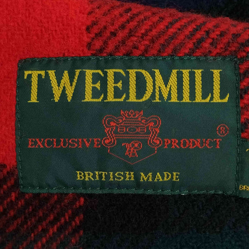 TWEED MILL 大判 ウール フリンジマフラー ひざ掛け レディース