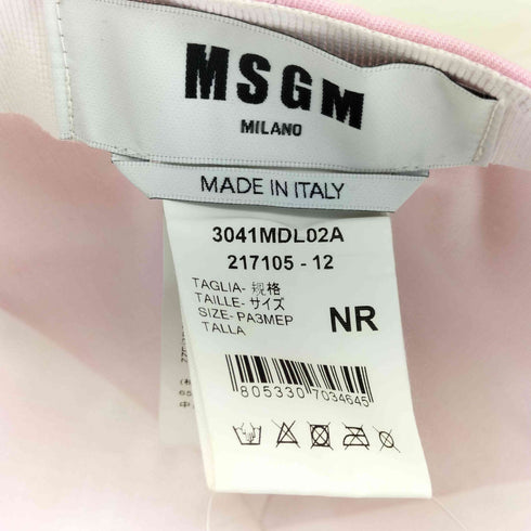 エムエスジーエム MSGM ロゴ刺繍キャップ レディース