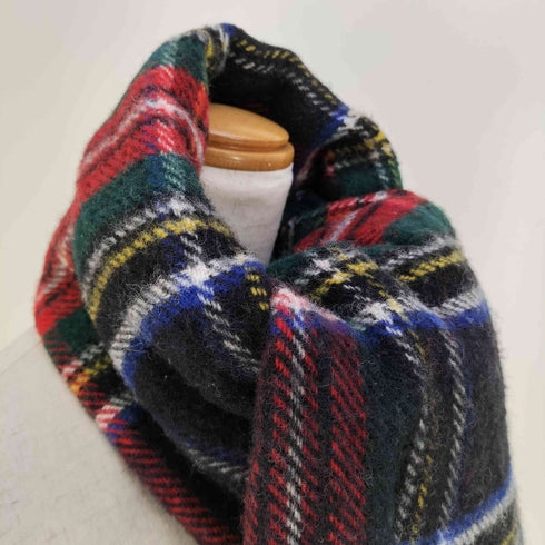 TWEED MILL 大判 ウール フリンジマフラー ひざ掛け レディース