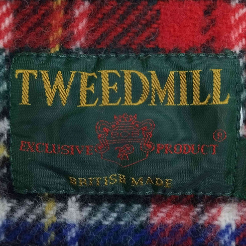 TWEED MILL 大判 ウール フリンジマフラー ひざ掛け レディース