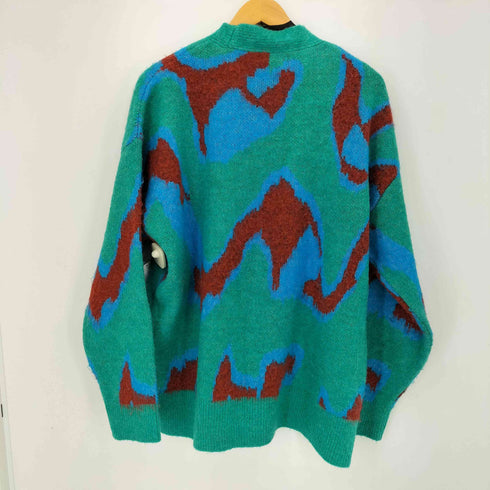 ザラ ZARA ABSTRACT JACQUARD CARDIGAN メンズ L-XL