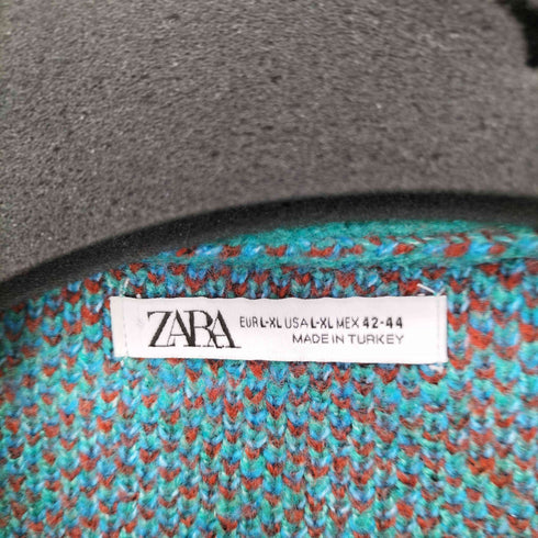 ザラ ZARA ABSTRACT JACQUARD CARDIGAN メンズ L-XL