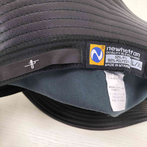 ノーアイディー NO ID. エコレザーハット メンズ L/XL