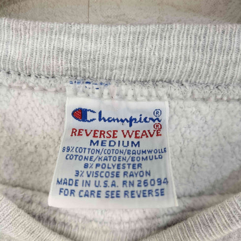 チャンピオン Champion 90s 刺繍タグ MADE IN USA REVERSE WEAVE 両面プリント 霜降りスウェット OKOBOJI メンズ import:M