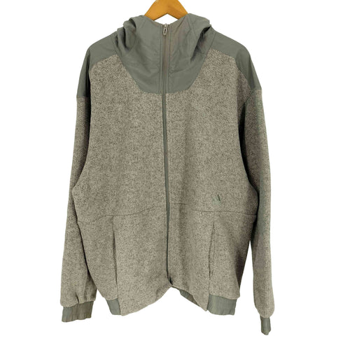 アディダス adidas 19AW ニットフリース ファブリック ミックス フルジップ パーカー メンズ 2XO