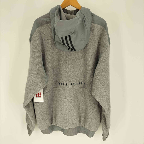 アディダス adidas 19AW ニットフリース ファブリック ミックス フルジップ パーカー メンズ 2XO