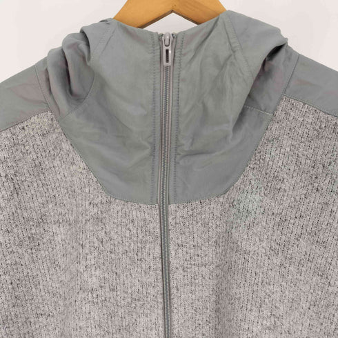 アディダス adidas 19AW ニットフリース ファブリック ミックス フルジップ パーカー メンズ 2XO