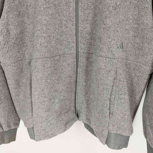 アディダス adidas 19AW ニットフリース ファブリック ミックス フルジップ パーカー メンズ 2XO