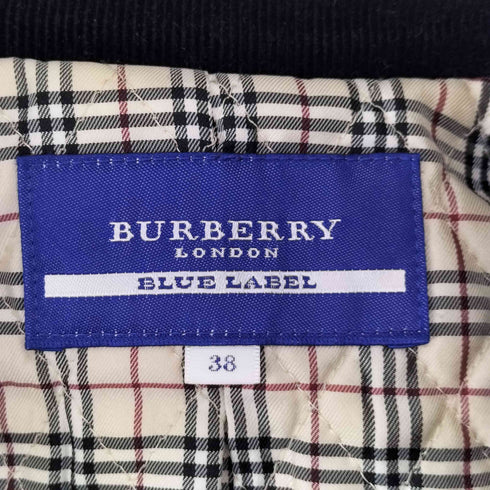 バーバリーブルーレーベル BURBERRY BLUE LABEL ノバチェック キルティングコート レディース 38