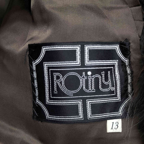 ロティニー ROTINY ブロックパターン フロントフック ダブルファージャケット レディース