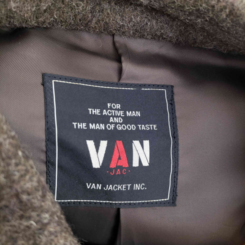 ヴァン VAN 80-90s 脇開き シャギー ウールロングコート メンズ JPN:M