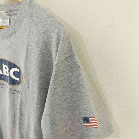 ヘインズ Hanes ABC USA 両面プリント 霜降りTシャツ 星条旗 メンズ import:L