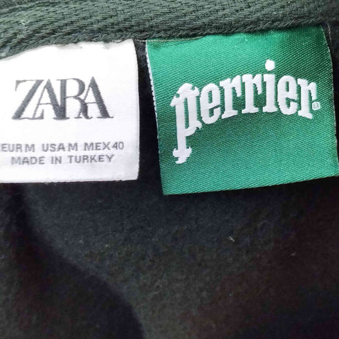 ザラ ZARA PERRIER フロントプリントプルオーバーパーカー メンズ import:M