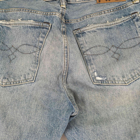 ダブルアールエルラルフローレン RRL RALPH LAUREN ダメージ加工デニムパンツ メンズ 31X30
