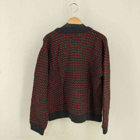 エルエルビーン L.L.Bean 80s MADE IN NORWAY コンチョボタン バーズアイウールニットカーディガン メンズ import:L