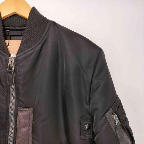 バズリクソンズ BUZZ RICKSONS WILLIAM GIBSON COLLECTION JACKET FLTING INTERMEDIATE Type BLACK MA-1 SLENDER Long メンズ US:36