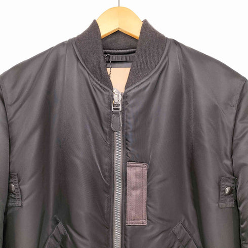 バズリクソンズ BUZZ RICKSONS WILLIAM GIBSON COLLECTION JACKET FLTING INTERMEDIATE Type BLACK MA-1 SLENDER Long メンズ US:36