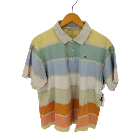 ラコステ LACOSTE マルチカラー ボーダー ポロシャツ メンズ