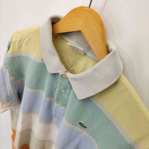 ラコステ LACOSTE マルチカラー ボーダー ポロシャツ メンズ