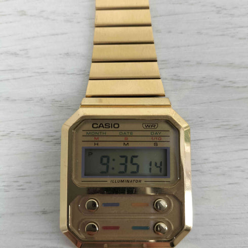 カシオ CASIO A100WEG-9AJ illuminator イルミネーター デジタルクォーツ メンズ FREE