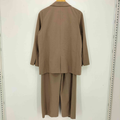 フリーズマート FREES MART 麻調合繊 ダブルブレストジャケット ベルト付き2タックワイドパンツ セットアップ レディース 上S/下M