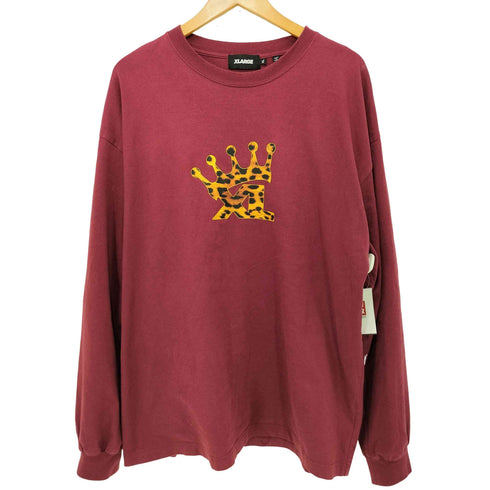 エクストララージ XLARGE CROWN L/S TEE ロンT バーガンディー メンズ JPN:XL