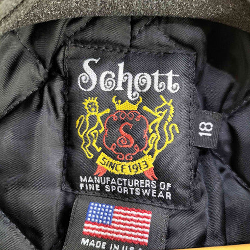 ショット Schott USA製 メルトンライダースジャケット ワンスタージャケット メンズ 18