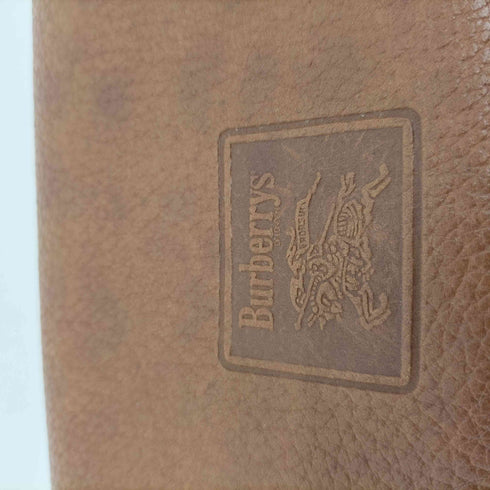 バーバリーズ BURBERRYS ロゴ型押し 裏地ノバチェック レザーショルダーバッグ レディース