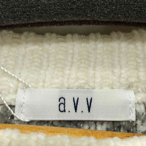 アーヴェヴェ a.v.v 2024AW モールヤーン 求心柄ニットプルオーバー レディース JPN:L