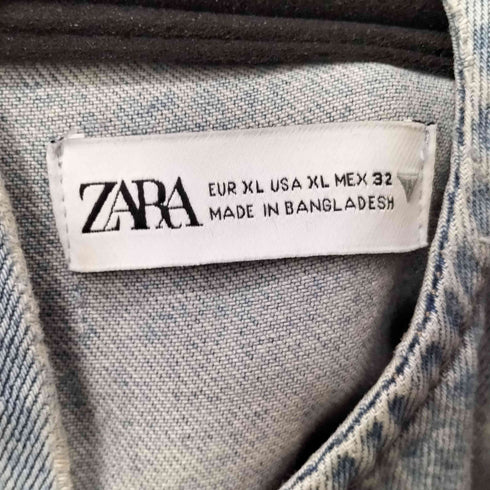 ザラ ZARA ナンバリング デニムプルオーバー レディース XL