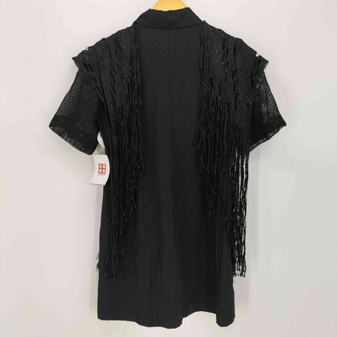 ユナイテッドトウキョウ UNITED TOKYO ショルダー フリンジ デザイン S/S シャツ ワンピース レディース FREE