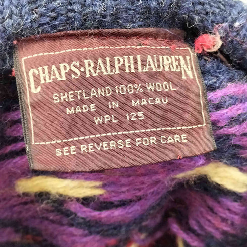 チャップスラルフローレン CHAPS RALPH LAUREN 70S ウールカーディガン メンズ import:XL
