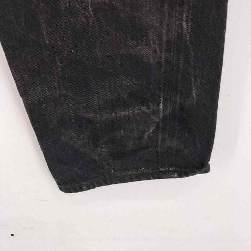 スティーブンソンオーバーオール STEVENSON OVERALL CO. ブリーチ加工 ブラックデニムパンツ メンズ 29