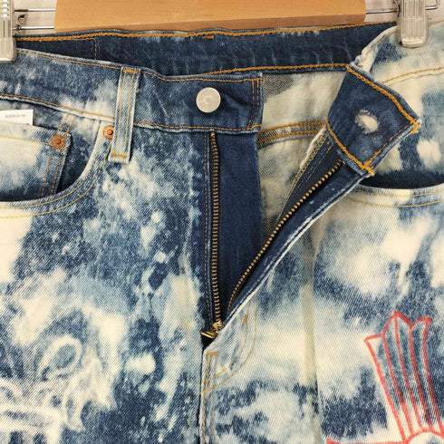 リーバイス Levis リメイク ブリーチ加工 516レギュラーストレートデニムパンツ メンズ 31X32