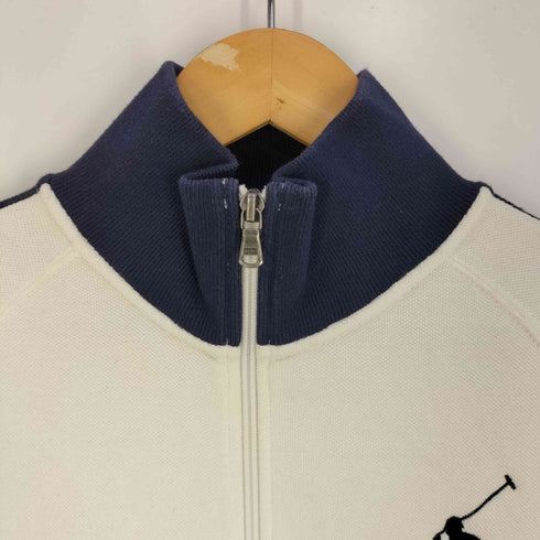 ポロバイラルフローレン Polo by RALPH LAUREN ビックポニー刺繍 コットン ニット ジャケット ドライバーズニット メンズ import:S
