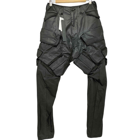 セブンユリウス _7 JULIUS 2024AW 877PAM9 Black Gasmask Cargo Pants COATED SATIN メンズ JPN:1