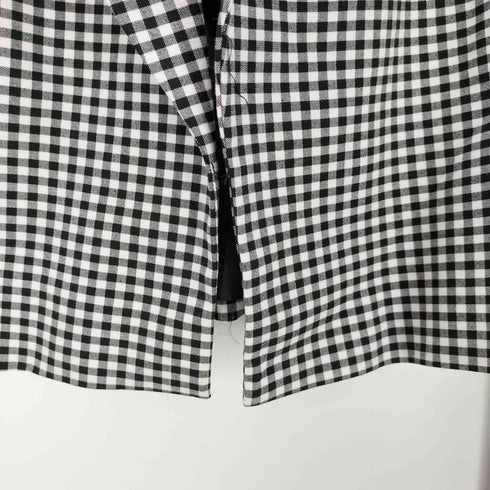 ザラ ZARA クロップド丈 ギンガムチェック ジャケット レディース import:M