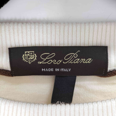 ロロピアーナ Loro Piana フロント刺繍 カシミヤ混 クルーネックウールニット メンズ 4XL