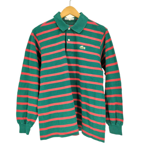 シュミーズラコステ CHEMISE LACOSTE ロゴ 刺繍 ボーダー柄 L/S ポロシャツ メンズ US:4