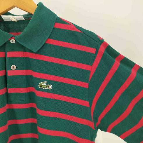 シュミーズラコステ CHEMISE LACOSTE ロゴ 刺繍 ボーダー柄 L/S ポロシャツ メンズ US:4