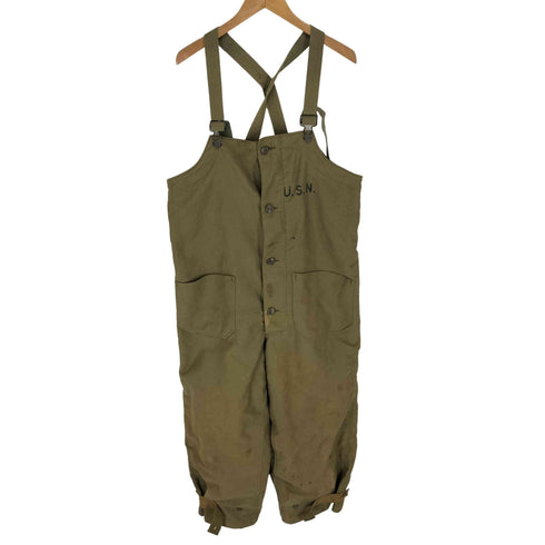 ユーエスネイビー U.S.NAVY 40s CONTRACT NXsx63396 デッキオーバーオール メンズ JPN:M