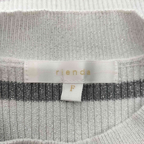 リエンダ rienda 24SS スリーブレス ラメ ウォッシャブル Knit TOP レディース FREE