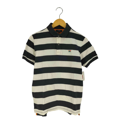 ポールスミスロンドン Paul Smith LONDON ワンポイント刺繍 ボーダー 鹿の子 ポロシャツ メンズ import:M