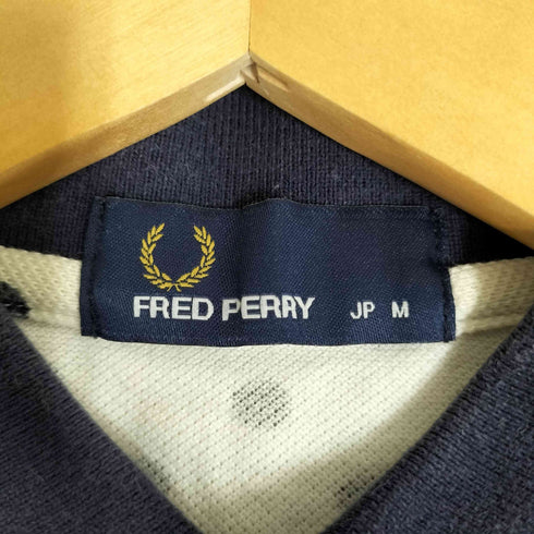 フレッドペリー FRED PERRY ドット柄 ロゴ刺繍 鹿の子 ポロシャツ メンズ JPN:M
